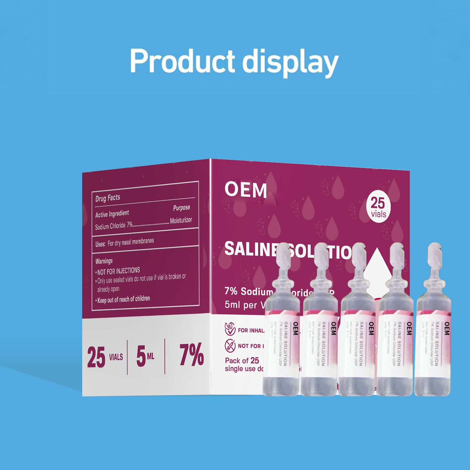 5ml Sterile Saline Solution 0.9 Tattoo Embroidery Facial Wash Nasal Nebulization Liquid Small Saline Solution