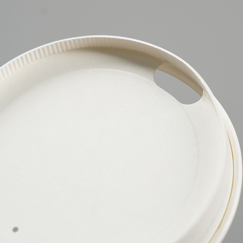 Source Manufacturer Disposable Paper Cup Lids, Customizable Logo, 80-90 Caliber Roll-Top Lids, Sealing Lids, Coffee Cup Lids