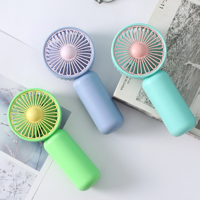 New Battery Version Handheld Mini Fan Aa Battery Portable Small Fan Logo Gift Cross-Border Export