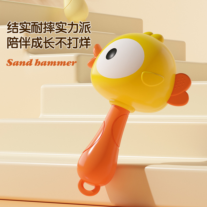 Factory direct cross-border cute cartoon sand hammer baby childhood playmate 0-6 months newborn toys