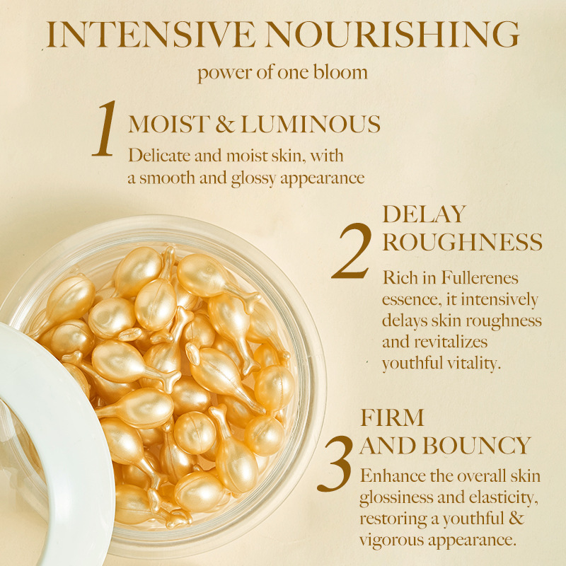 Capsule Second-Pulse Essence Fullerene Placenta Anti-Wrinkle Essence Oil Sheep Placenta Hydrating Moisturizing Facial Essence