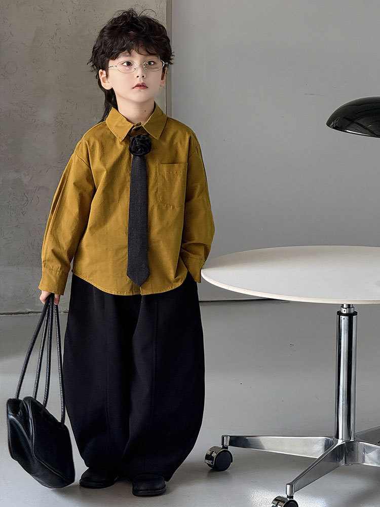 Boys' Jacket Set 2025 Autumn New Floral Embroidery Casual Jacket Children's Top Trendy One-Piece Wholesale