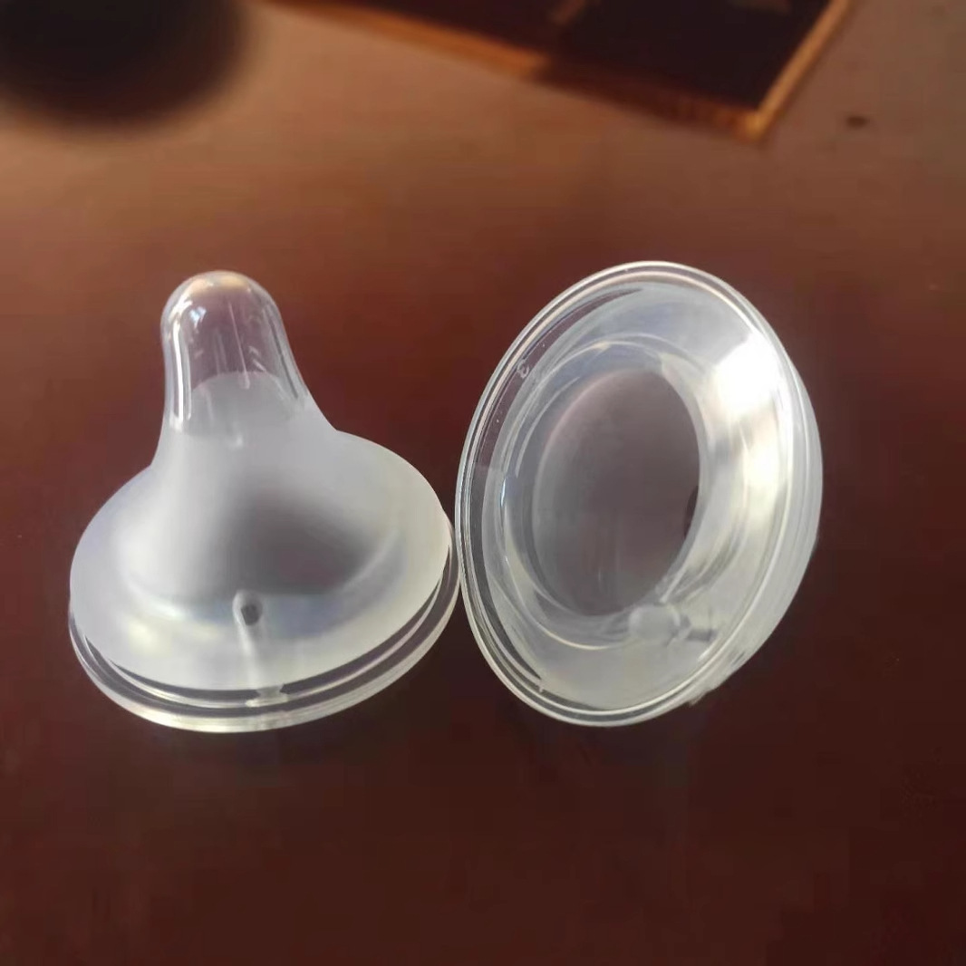 Factory direct wholesale wide-caliber frosted double-layer pacifier liquid silicone with a variety of wide-mouth bottles