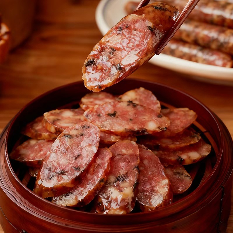 Jinhua Dried Plum Sausage Wholesale Handmade Fresh Pork Sausage Air-Dried Sausage Claypot Rice Jiangnan Specialty