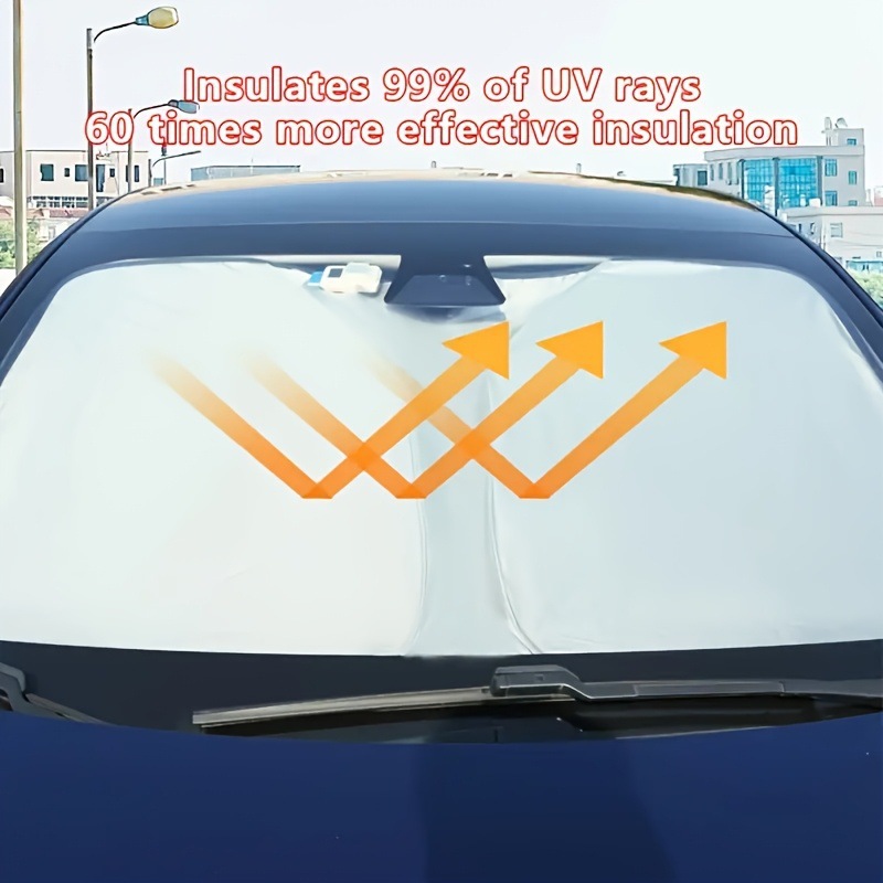 2026 New Model Cross-Border Dropshipping 1 Summer Foldable Full Blackout Titanium Silver Car Folding Sunshade