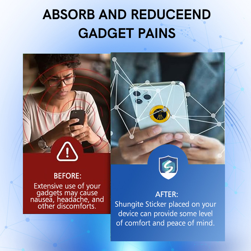 New round double silicone anti-radiation energy mobile phone sticker shield laser energy mobile phone sticker can be designed