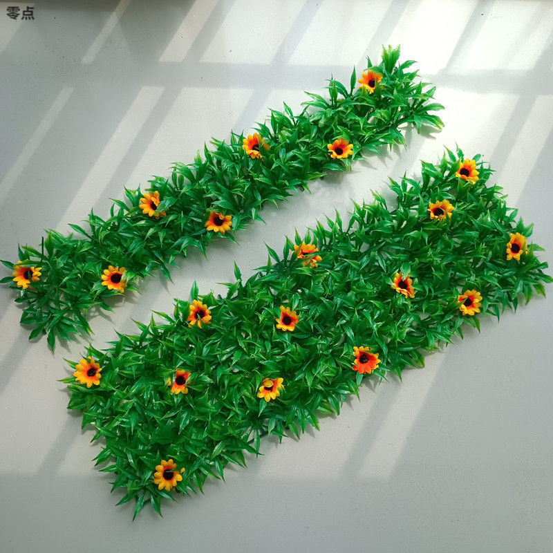 Restaurant Hot Pot Shop with Floral Partition Decoration, Stair Corner Beautification, Fake Concave Plastic Flower Cross-Border