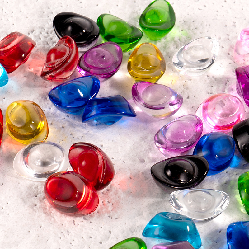 Colored glass crystal size ingot glass jewelry company holiday gifts home decoration ornaments