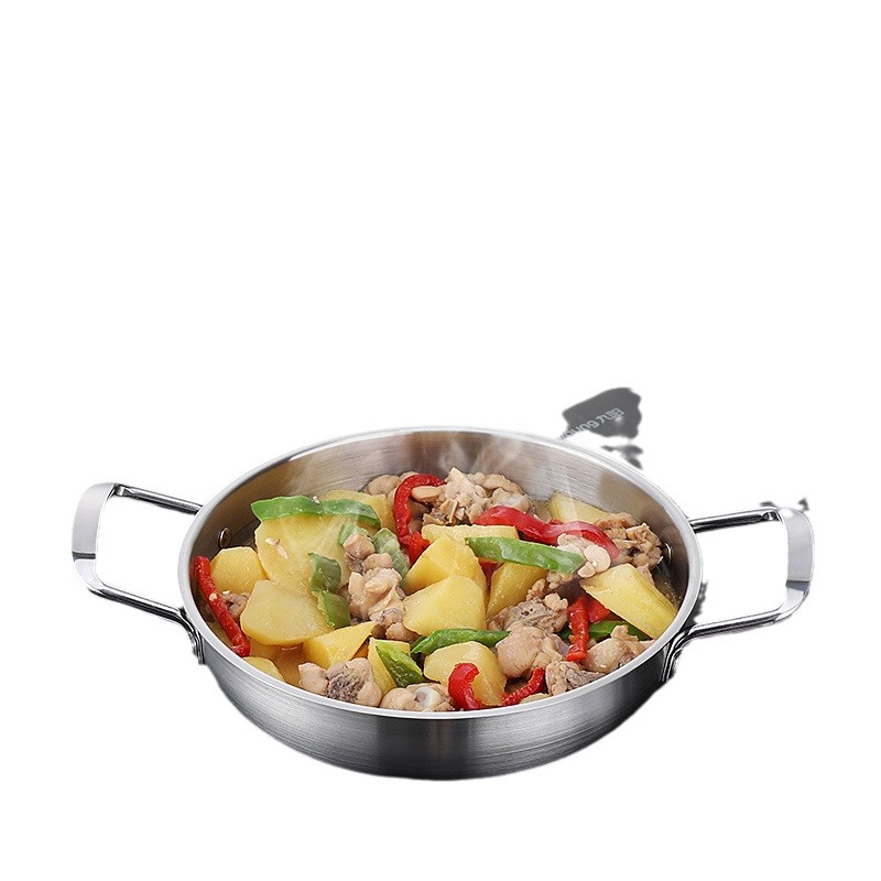 Korean-style Stainless Steel Ramen Pot Cross-border Binaural Induction Cooker Small Cooker Household Dormitory South Korea Noodle Seafood Pot