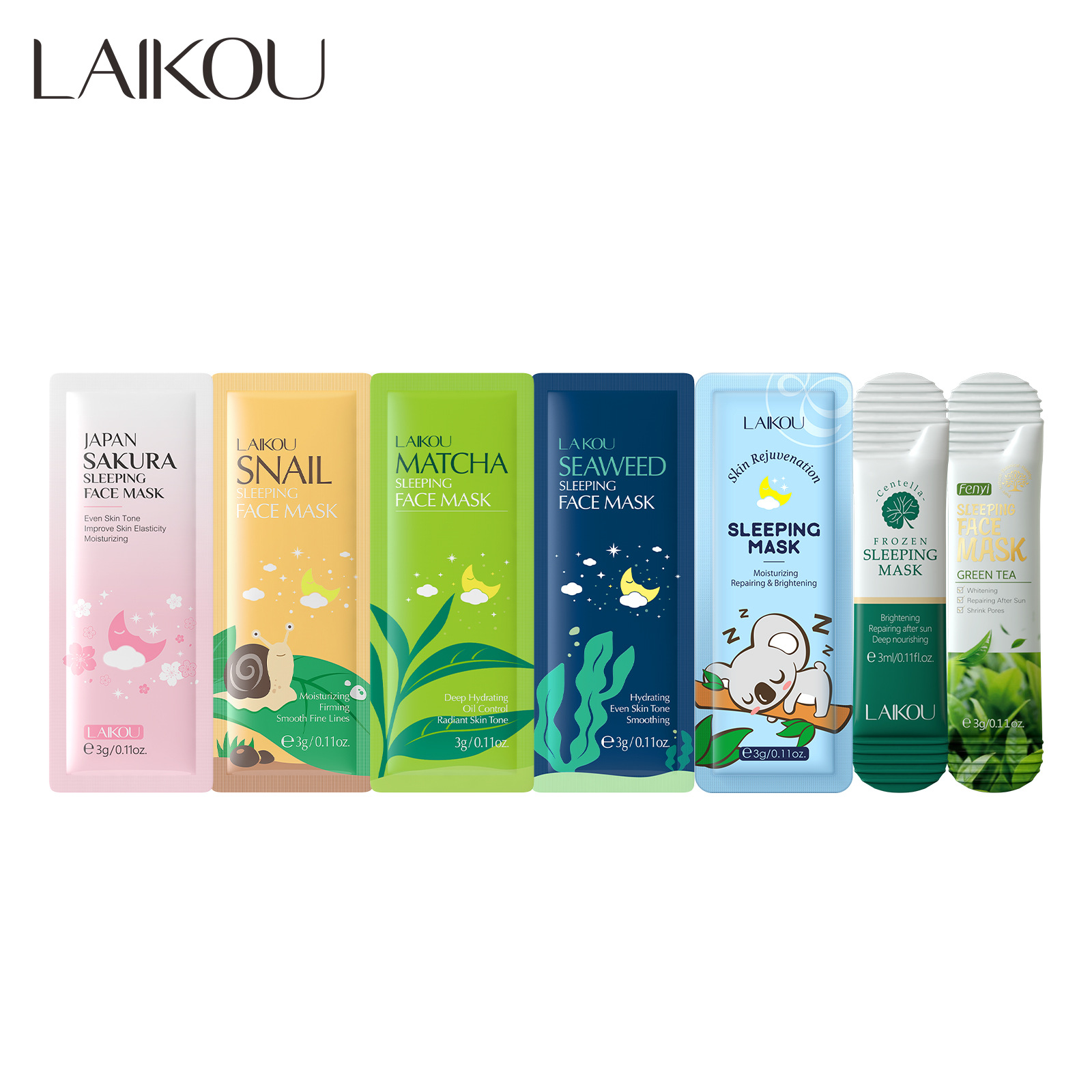 Маска для сна Laikou Fenyi гидратирующая без смывания полная английская маска