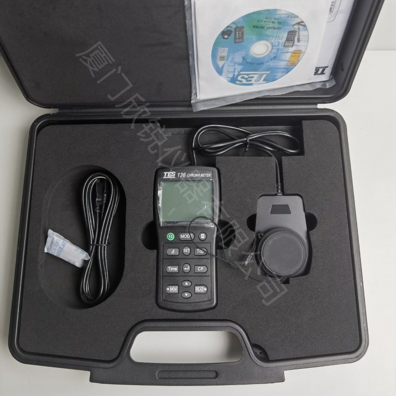 Tes-136 Color Temperature Illuminance Meter Taiwan Taishi Digital Color Temperature Color Difference Tester Color Temperature Illuminance Meter