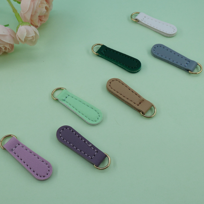 DIY Mobile Phone Case Accessories Pu Leather Brand Mobile Phone Clothing Accessories Accessories Pendant Zipper Head Hanging Buckle Clothing Accessories