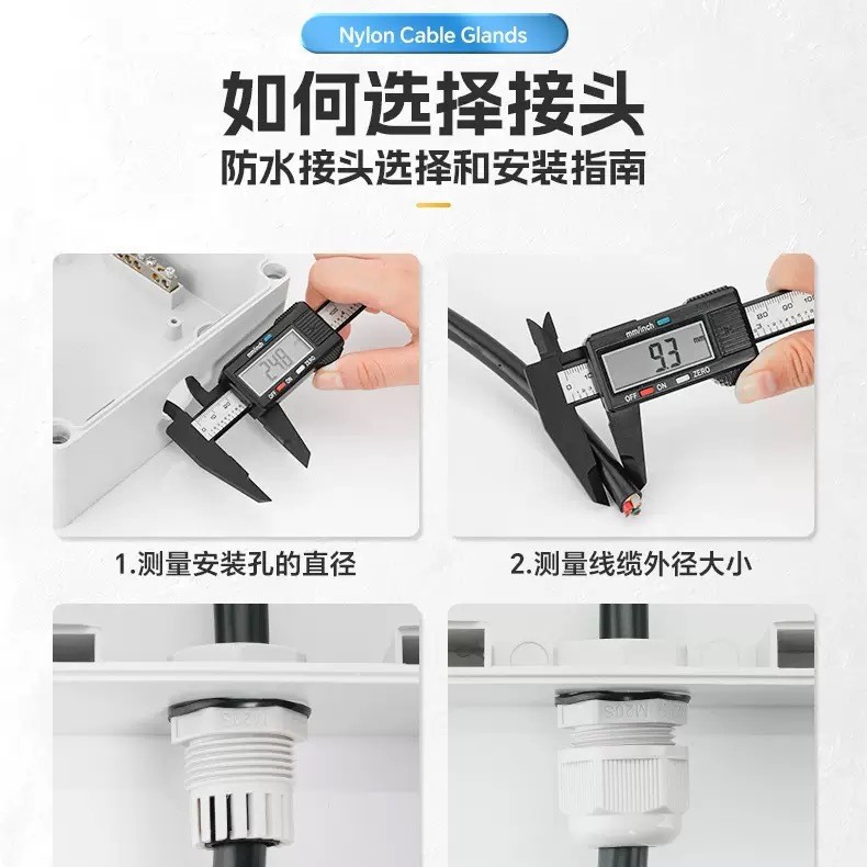 Nylon Cable m Series Plastic Waterproof Connector Pg Sealed Gland Fixed Cable Waterproof Cable Connector