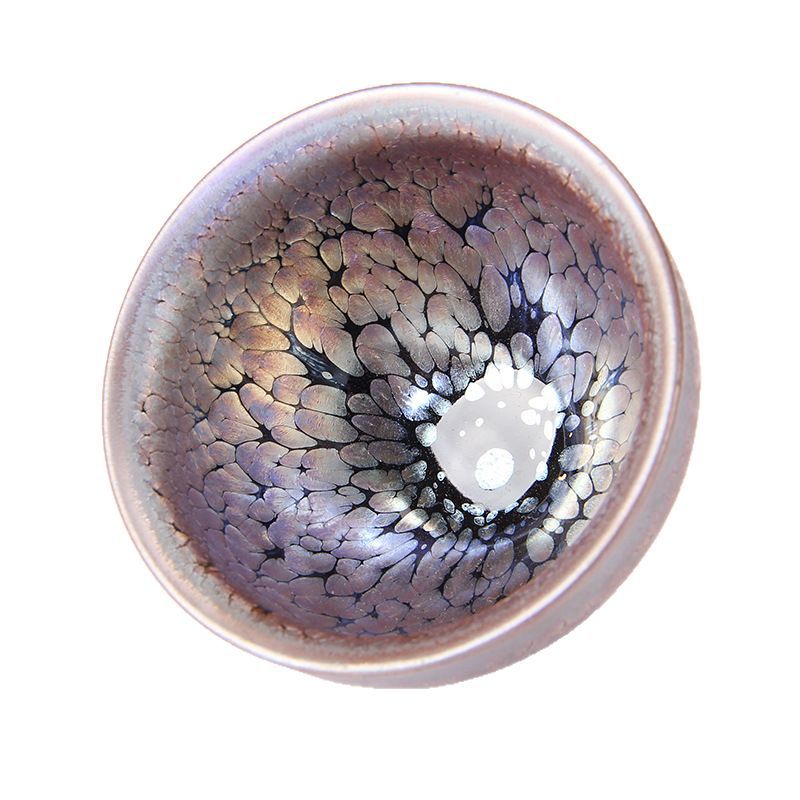 Jianyang Jianzhan Original Mine Original Glaze Tea Cup Master Cup Zijin Oil Drop Cup Iron Feet Single Cup Tea Set Handmade Tea Cup