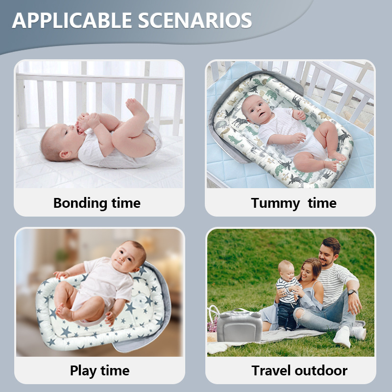 Cross-Border All-In-One Portable Handbag-Style Crib-In-Bed Removable and Washable Baby Sleeping Crib Baby Bionic Bed