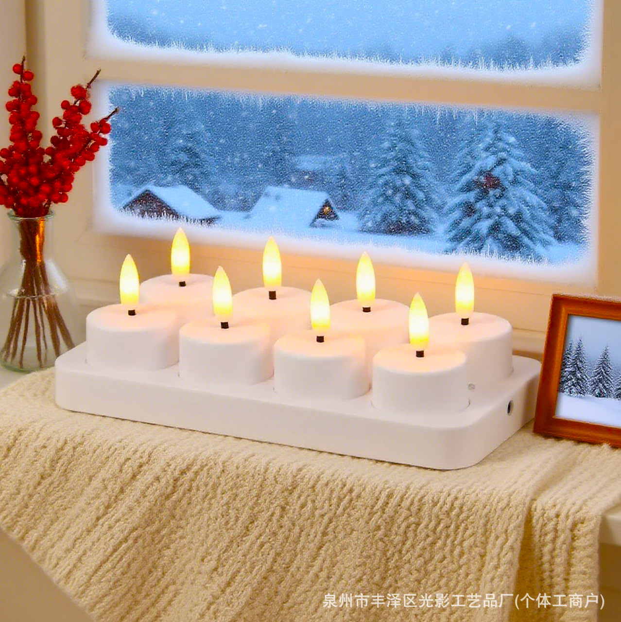 New Cross-Border Small Candle Lamp Rechargeable Remote Control Simulated Flame Led Decorative Lamp Bar Restaurant Small Tea Candle