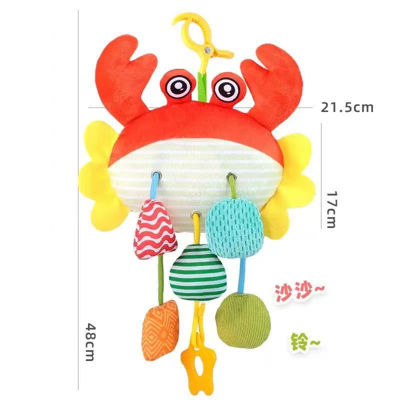 Cross-Border Crab Pull-String Toy Crib Mobile Stroller Baby Rattle Pendant Newborn Toy to Soothe Baby