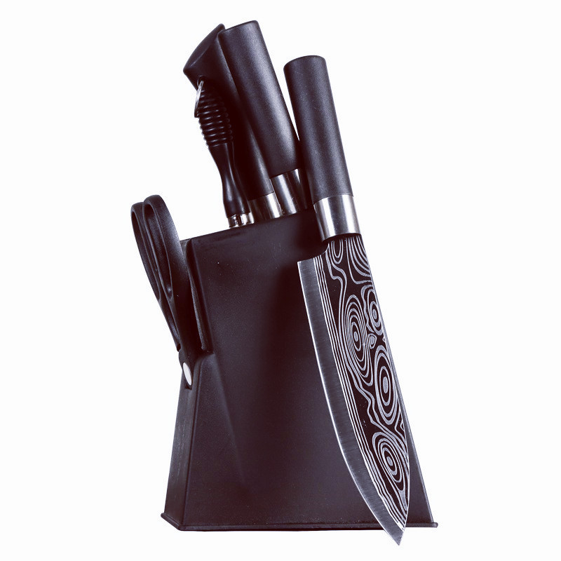 Кухонный нож из дамасской стали с узором, нож для нарезки, бытовой нож повара, специальный нож с лазерным узором