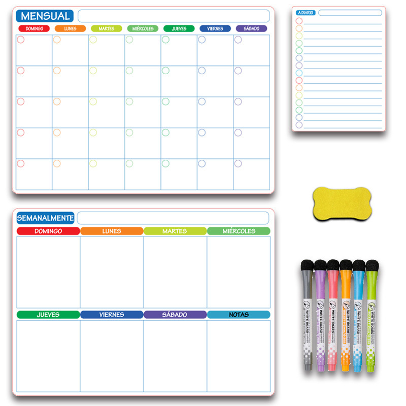 Wholesale Magnetic Refrigerator Stickers Writing Board Calendar Magnetic Whiteboard Wall Stickers Amazon Planner Table Refrigerator Stickers Message Board