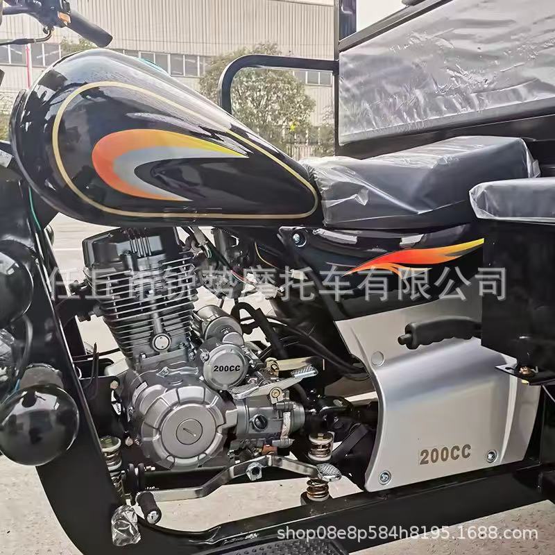 Africa's Best-Selling Three-Wheel Fuel Motorcycle Cargo Agricultural Dump Truck Gasoline Motorcycle Load King Cross-Border