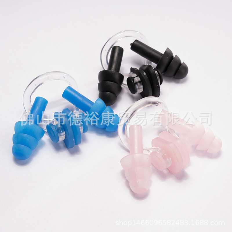 Bag swimming nose clip earplug swimming tools waterproof silicone earplug nose clip suit factory direct sales
