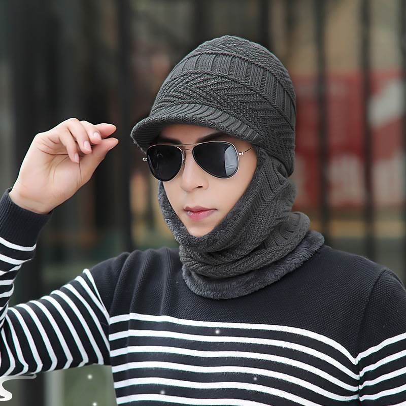 N 916 Winter Hat Skullies Beanies Hats Winter Men's Wool