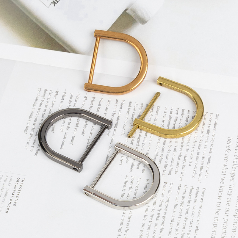 Bag Button Accessories Turnbuckle Detachable Button D Buckle Rivet Metal Hardware Nail D Leather Bag Decorative Buckle