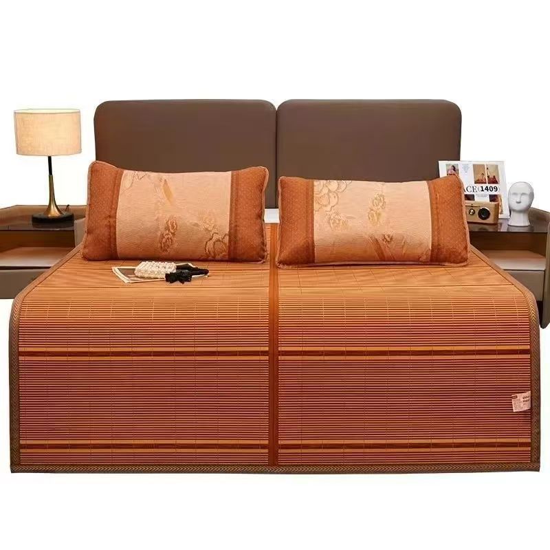 Bamboo Mat 1.8m Foldableing Household 1.5m Double-Sided Mat 0.9m Student Dormitory Mat Straw Mat Dropshipping