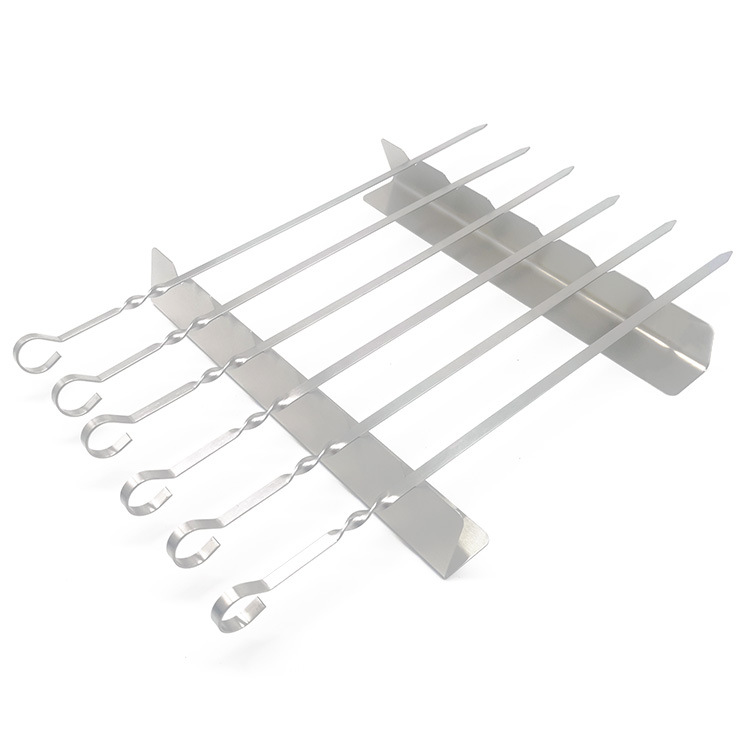 Stainless Steel Barbecue Meat Skewers Rack Suitable for Various Skewers and Skewers for Oven Grill Outdoor Skewers Rack