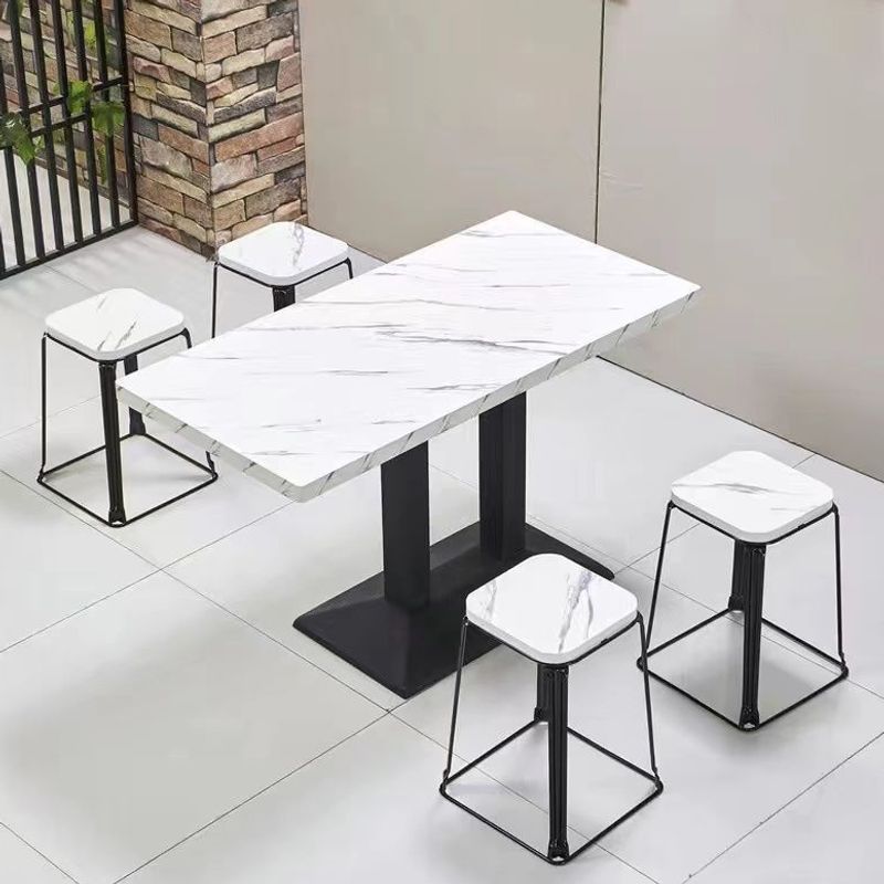 Simple Small Square Stool Milk Tea Dessert Shop Shaxian Snack Shop Spicy Hot Pot Catering Breakfast Noodle Shop Fast Food Dining Table and Chair Set