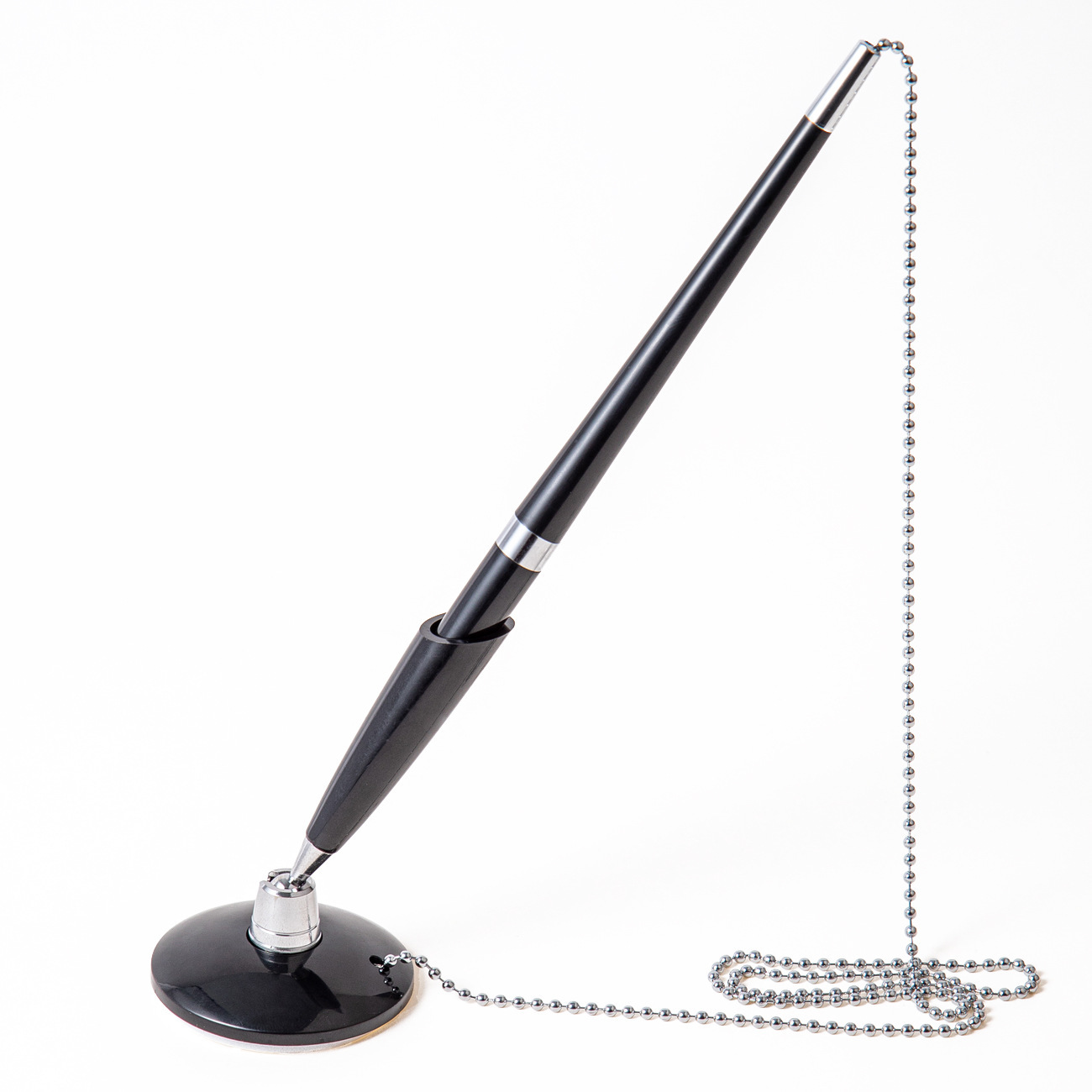 Spot Plastic Desk Pen Wholesale Bank Hotel Desktop Stickable Fixed Chain Signature Pen Advertising Ballpoint Pen