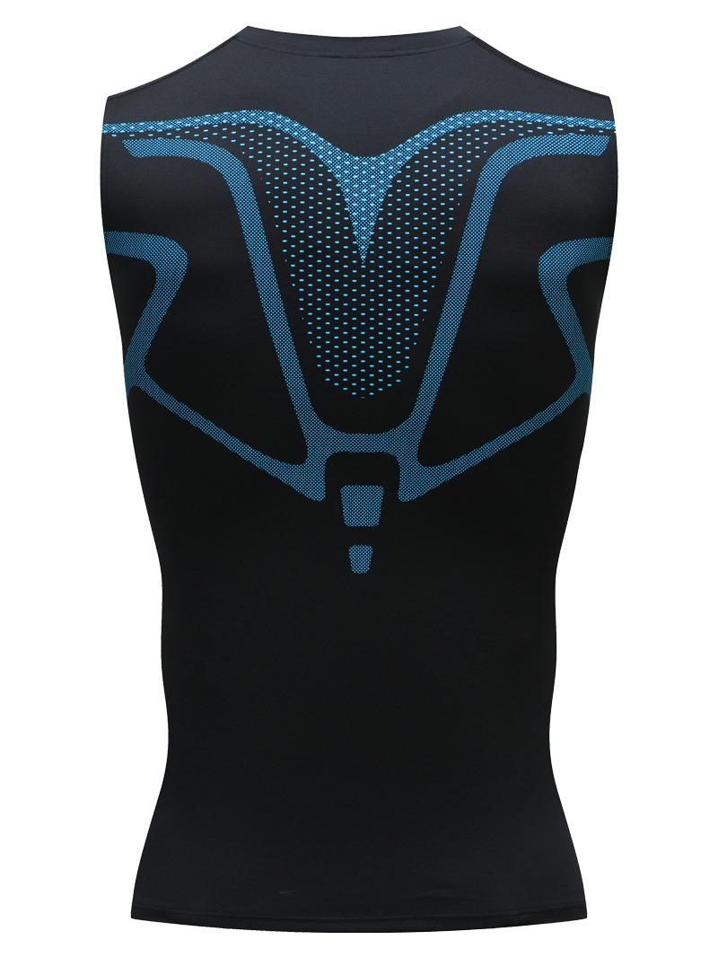 Fitness Clothes Men's Short-sleeved Sleeveless Tight Clothes Running Basketball Training Clothes Top Gym Vests Lightweight