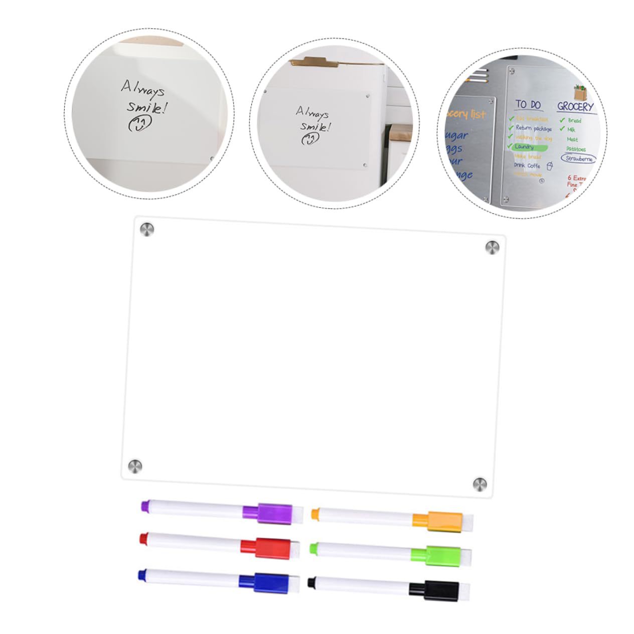 3D Stereo Magnetic Acrylic Refrigerator Sticker Handwriting Board Message Board Weekly Plan Monthly Plan Notebook Erasable Magnetic