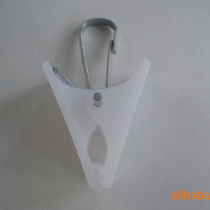 Manufacturer Wholesale Plastic Curtain White Small Clips with Hooks, Adjustable Ring Curtain Clips, Gripper Plastic Small Clips