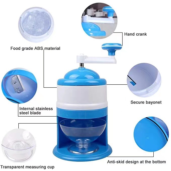 New mini hand ice crusher home ice shaving machine hand ice crusher DIY mini soft ice grinder