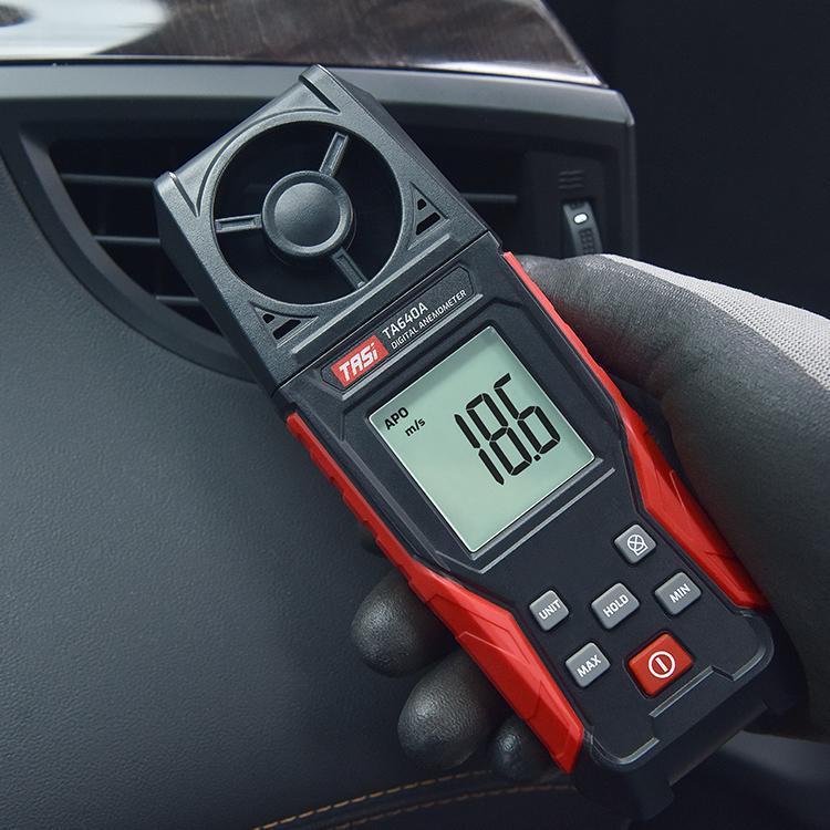 Портативный анемометр Teans TA640A, цифровой, высокоточный, для измерения ветра и температуры