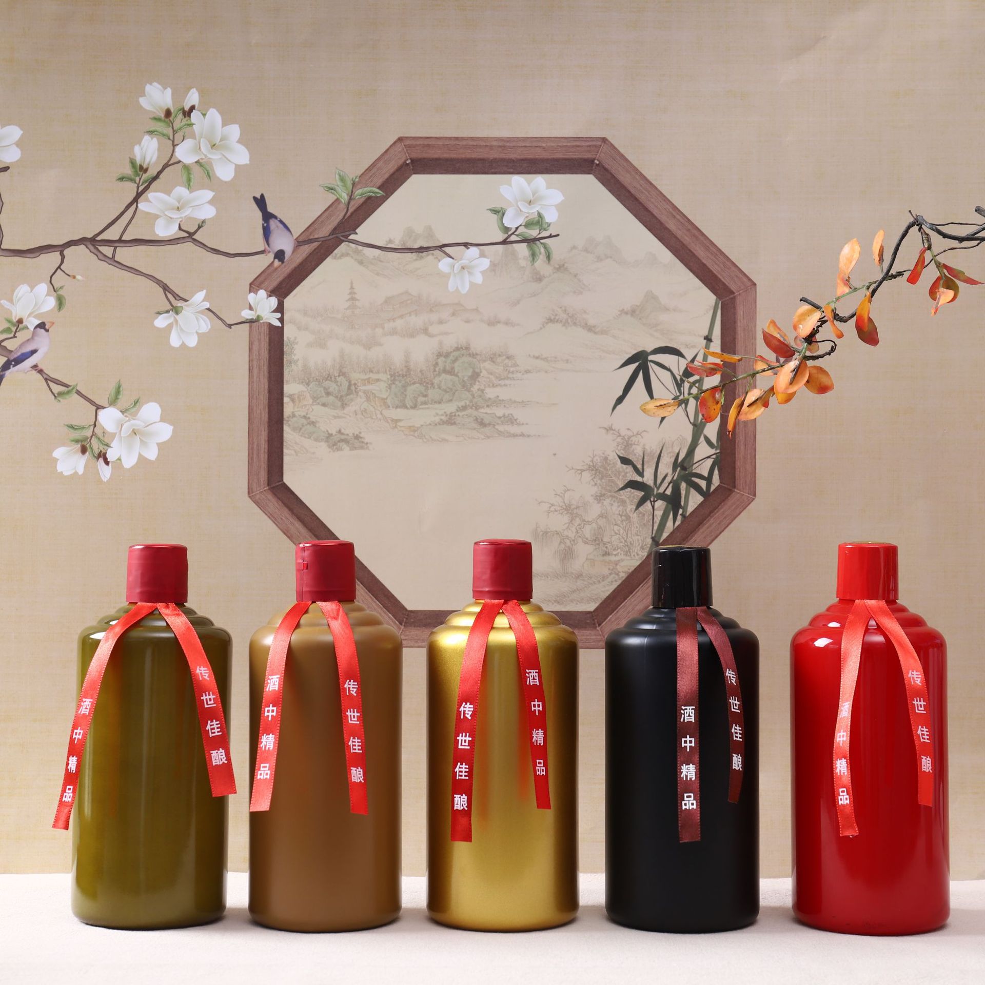 Стеклянная бутылка для алкоголя, пустая бутылка, частная коллекция, оптовая продажа, запечатанная бутылка 0.5 кг, многоцветная бутылка для вина