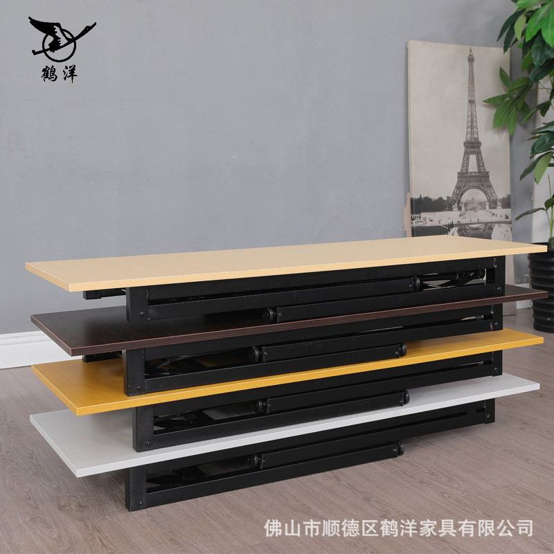 Manufacturer's Wholesale In-Stock Long Folding Conference Table, Modern Simple Panel-Style Training Table, Street Stall Table