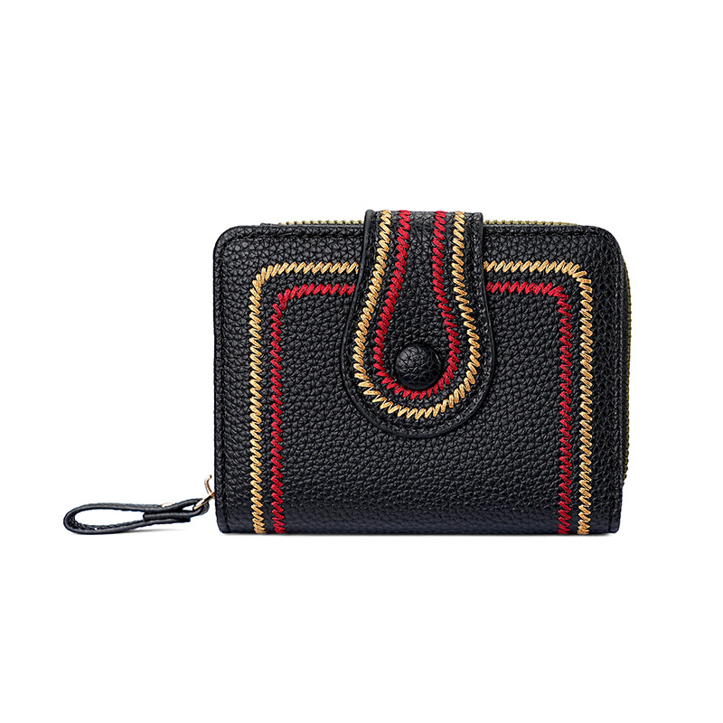 Cross-Border New Cute Coin Purse Women's Embroidered Zipper Card Holder