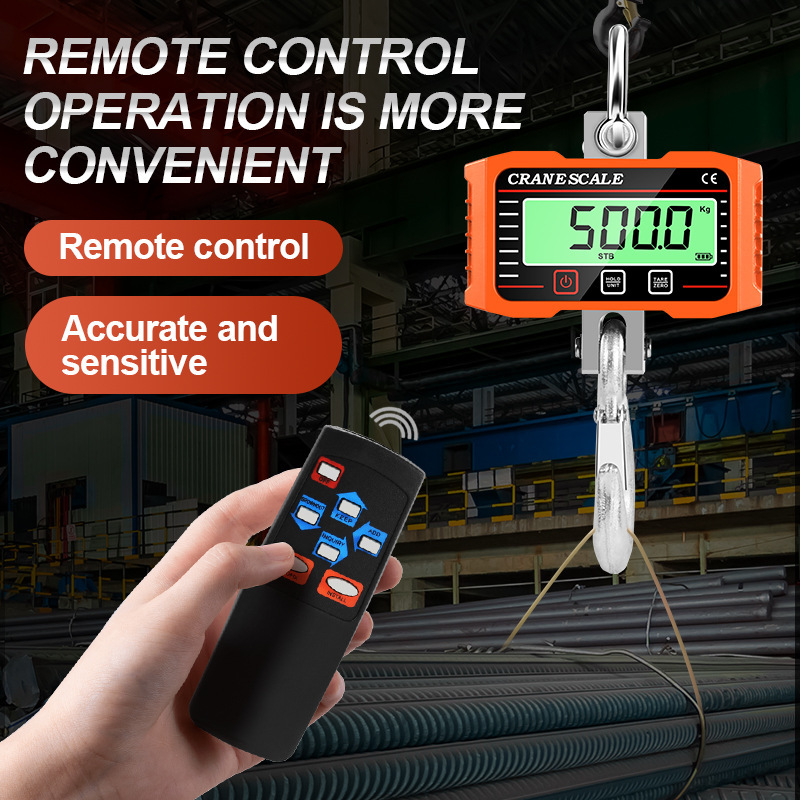 2000kg Digital Crane Scale Industrial Lcd Display Digital Scale Satchel Crane Scale 1000kg Hook Scale 2t Crane Scale