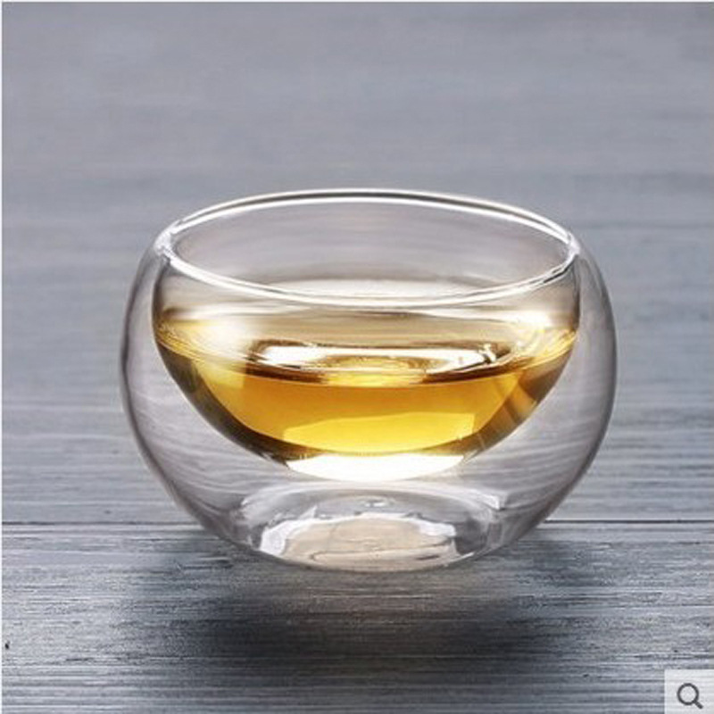 Master Cup Borosilicate Glass Glass Water Cup Transparent Household Tea Tasting Cup Kung Fu Tea Cup Tea Set Double-Layer Cup