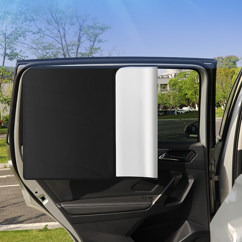 10 Strong Magnetic Opaque Sun Protection and Heat Insulation Car Curtains Fully Blackout Vinyl Coated Car Sunshades