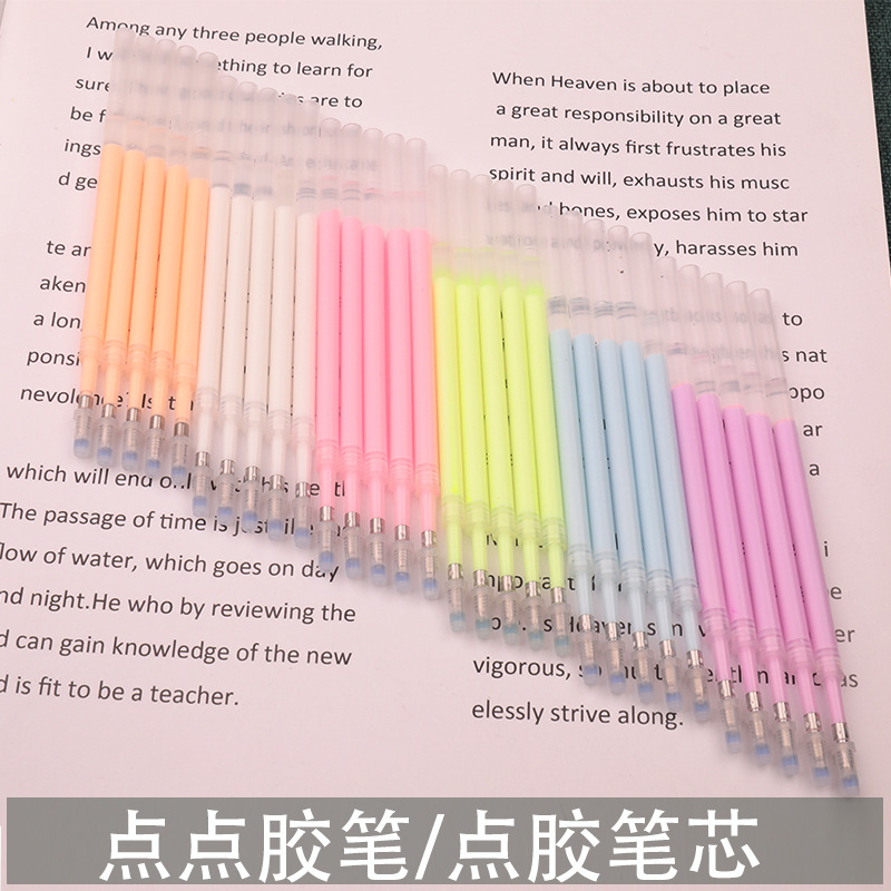 Клей-ручка с точками, пресс-тип, форма ручки, клей для планировщиков, креативные канцелярские принадлежности