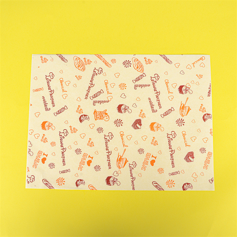 Spot Wholesale Coated Greaseproof Paper Sandwich Rice Ball Burger Wrapping Paper Food Packaging Meal Paper Baking Greaseproof Paper