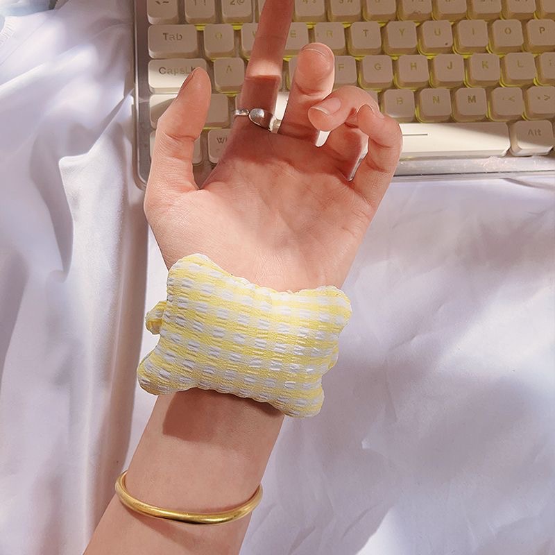 Ins Cute Summer Mouse Wrist Pillow Ju Soft Bubble Plaid Wrist Mouse Pad New Keyboard Hand Pad