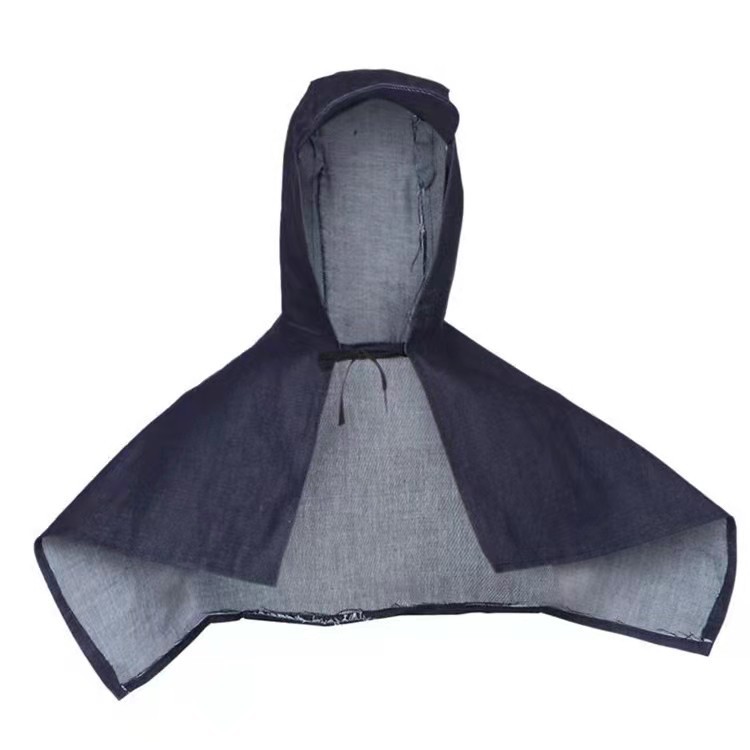 Оптовая шапка из денима, защитная шапка с завязками, пылезащитная, с козырьком, для защиты головы