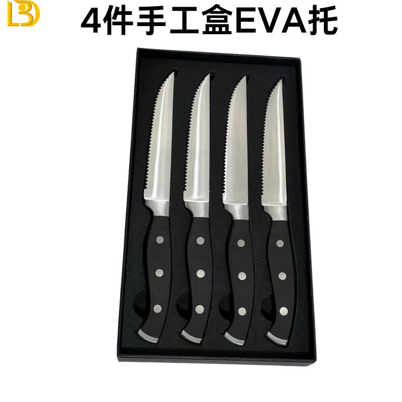 Amazon Hot Selling Stainless Steel Steak Knife Double Steel Head Die Casting Handle Steak Knife Fine Throw Handle Steak Knife Multi-use