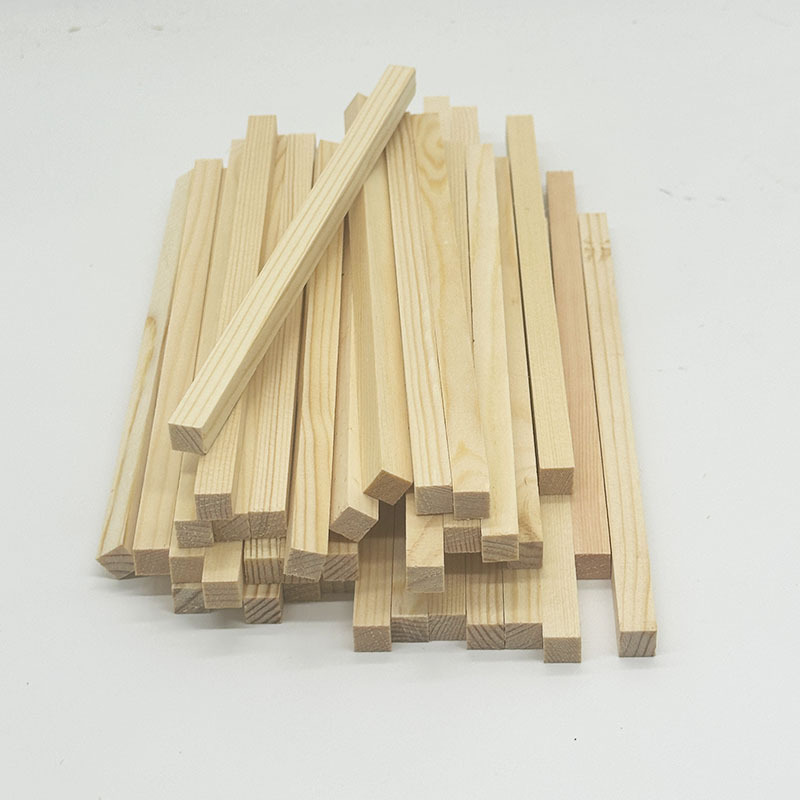 Processing creative simple wooden square unpolished wooden stick hardwood dowel stick for cross-border handicrafts