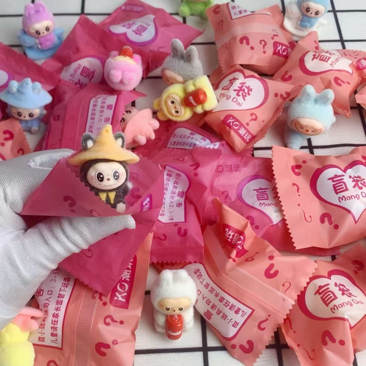 Flocked Plush Cartoon Figurines Blind Bag Gift Series Models Trending Online Hot-Selling Accessories Wholesale Blind Bags