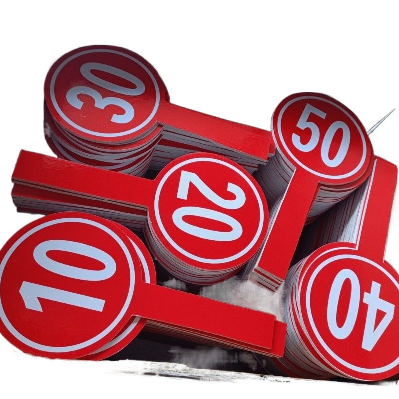 Number Plate, Hand-Held Plate, Erasable Scoring Plate, Auction Plate, Scoring Plate, Letter Plate, Printable Digital Logo, Color Customization